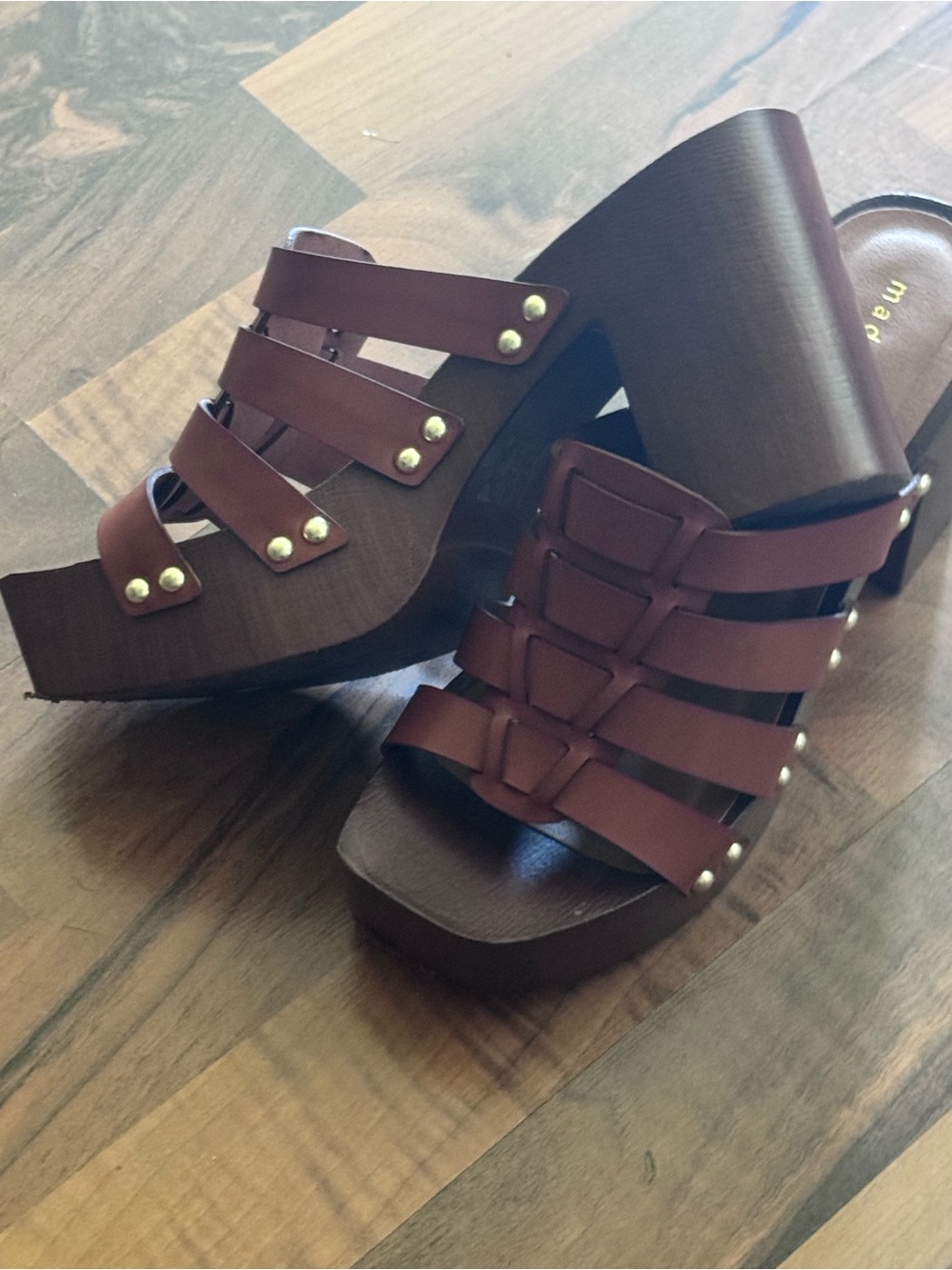 Madden Girl Brown Braided-Style Platform Sandals - Picture 2 of 9